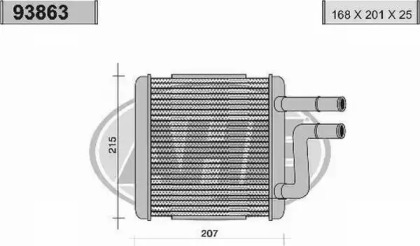 Теплообменник, отопление салона AHE 93863