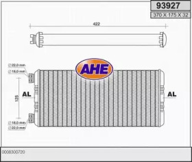 Теплообменник, отопление салона AHE 93927