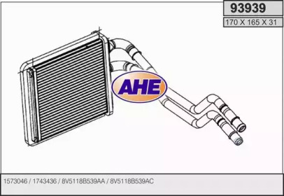 Теплообменник, отопление салона AHE 93939