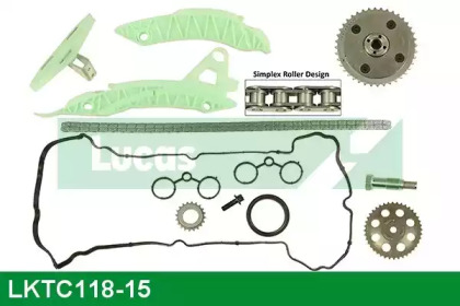 Комплект цепи привода распредвала LUCAS ENGINE DRIVE LKTC118-15