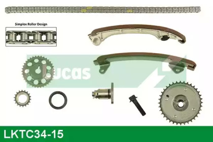 Комплект цепи привода распредвала LUCAS ENGINE DRIVE LKTC34-15