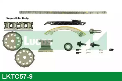 Комплект цепи привода распредвала LUCAS ENGINE DRIVE LKTC57-9