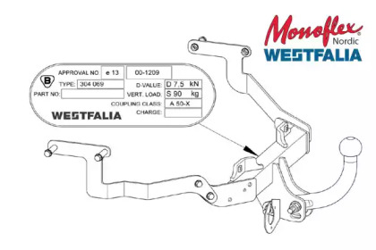 Прицепное оборудование MONOFLEX 304069600001