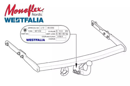 Прицепное оборудование MONOFLEX 307403600001
