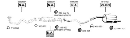 Система выпуска ОГ ASMET AL290440