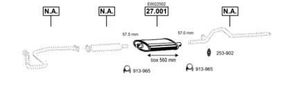 Система выпуска ОГ ASMET JE350300