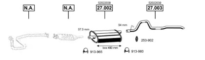 Система выпуска ОГ ASMET JE350305