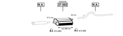 Система выпуска ОГ ASMET JE350500