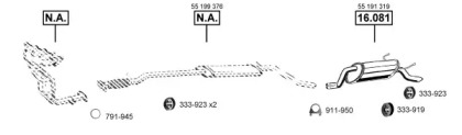 Система выпуска ОГ ASMET LC290550