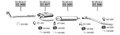 Система выпуска ОГ ASMET ME012890