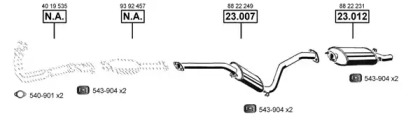 Система выпуска ОГ ASMET SA231295