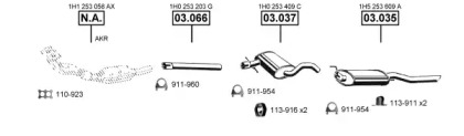 Система выпуска ОГ ASMET VA036640