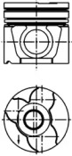 Поршень KOLBENSCHMIDT 40307600