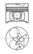 Поршень KOLBENSCHMIDT 90016600