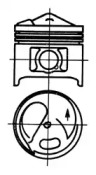 Поршень KOLBENSCHMIDT 93582600