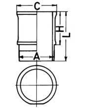 Гильза цилиндра KOLBENSCHMIDT 88589110