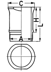 Гильза цилиндра KOLBENSCHMIDT 89027110