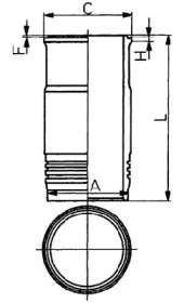 Гильза цилиндра KOLBENSCHMIDT 89464110