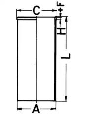 Гильза цилиндра KOLBENSCHMIDT 89850190