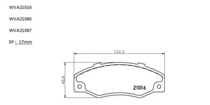 Комплект тормозных колодок AUTOMOTOR France PBP1056