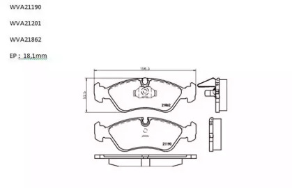 Комплект тормозных колодок AUTOMOTOR France ABP2463