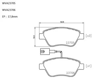 Комплект тормозных колодок AUTOMOTOR France ABP2601