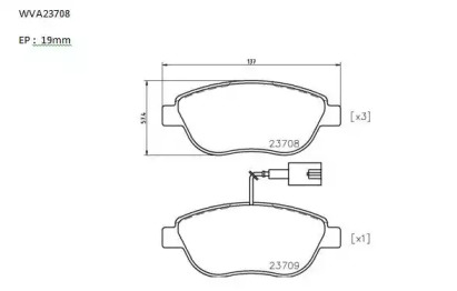 Комплект тормозных колодок AUTOMOTOR France PBP2602