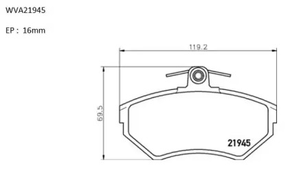 Комплект тормозных колодок AUTOMOTOR France ABP3195