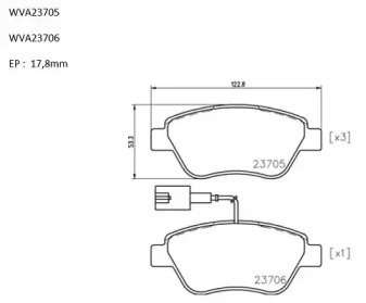 Комплект тормозных колодок AUTOMOTOR France ABP3235