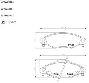 Комплект тормозных колодок AUTOMOTOR France PBP3312