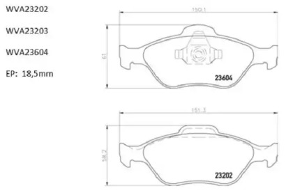 Комплект тормозных колодок AUTOMOTOR France PBP8024