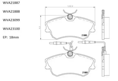 Комплект тормозных колодок AUTOMOTOR France PBP8037