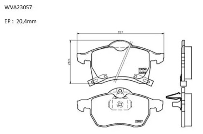 Комплект тормозных колодок AUTOMOTOR France ABP8067