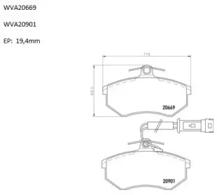 Комплект тормозных колодок AUTOMOTOR France PBP9815