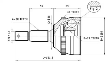 Шарнирный комплект STATIM C.107