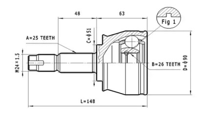 Шарнирный комплект STATIM C.148