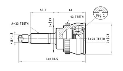 Шарнирный комплект STATIM C.232