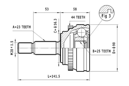 Шарнирный комплект STATIM C.356