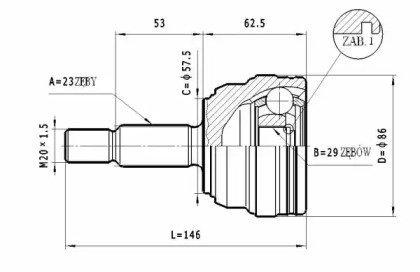 Шарнирный комплект STATIM C.359