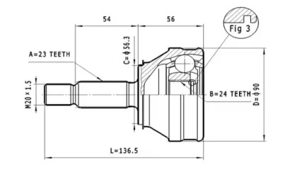 Шарнирный комплект STATIM C.368