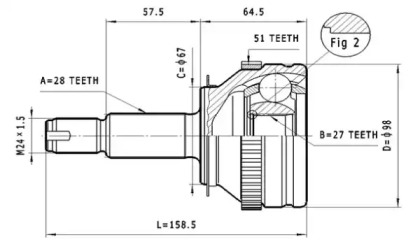 Шарнирный комплект STATIM C.373