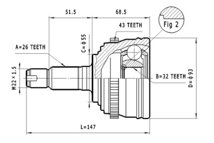 Шарнирный комплект STATIM C.421