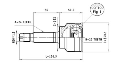 Шарнирный комплект STATIM C.465