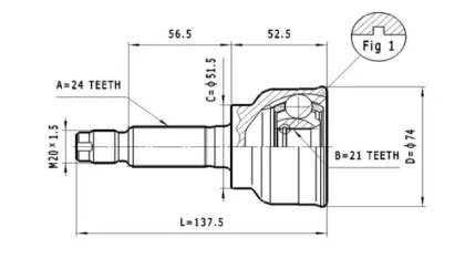 Шарнирный комплект STATIM C.475