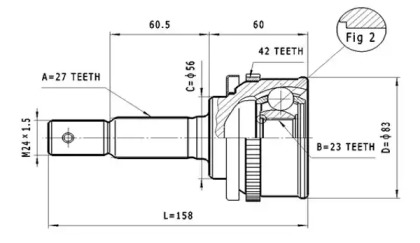 Шарнирный комплект STATIM C.522