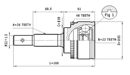 Шарнирный комплект STATIM C.573