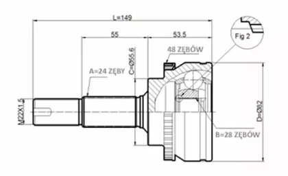 Шарнирный комплект STATIM C.586