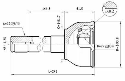 Шарнирный комплект STATIM C.596