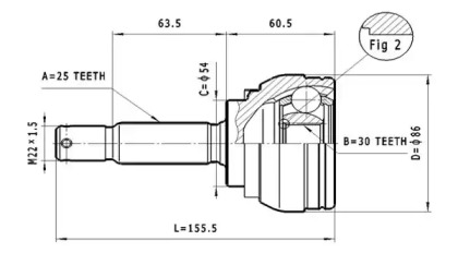 Шарнирный комплект STATIM C.625