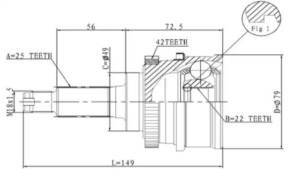 Шарнирный комплект STATIM C.633